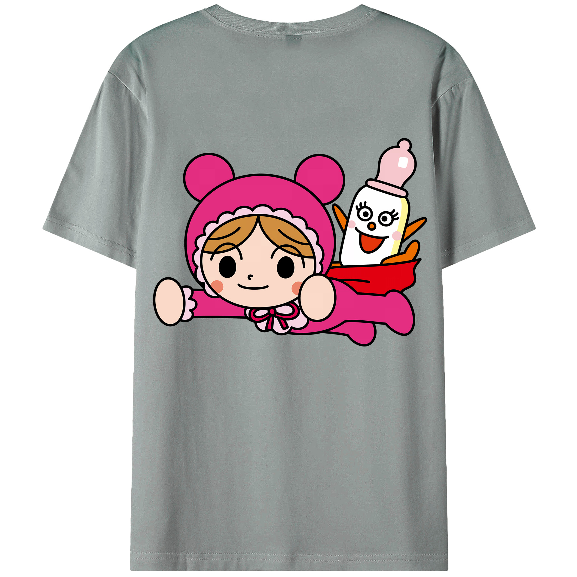 （画像用） アンパンマン Anpanman 綿100％ メンズ半袖Tシャツ（バックプリント） 通気性